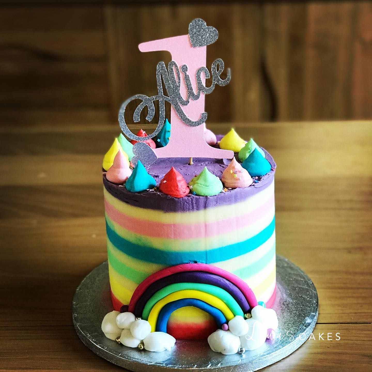 Celebration cake: A rainbow theme