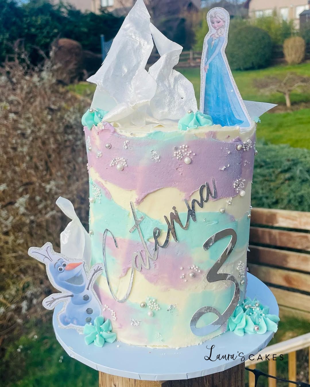 Celebration cake: A unicorn and a unicorn on top