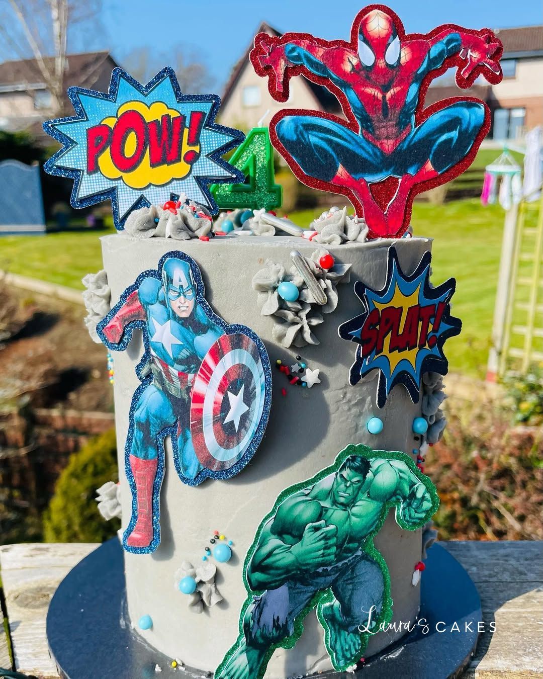 Celebration cake: Avengers and captain marvel