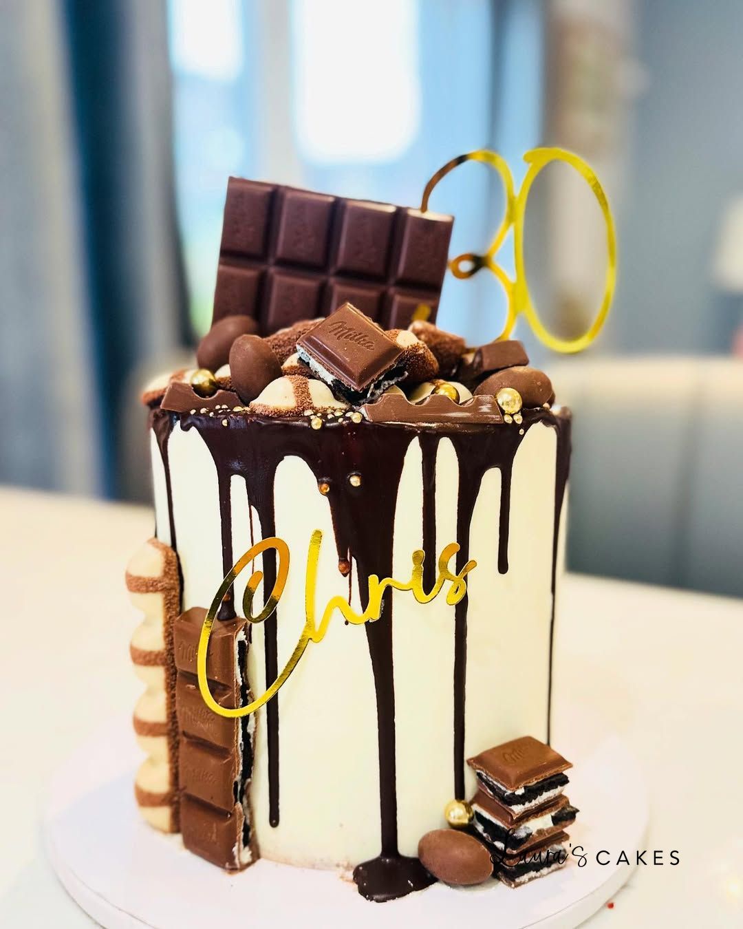 Celebration cake: Chocolate and chocolate on top