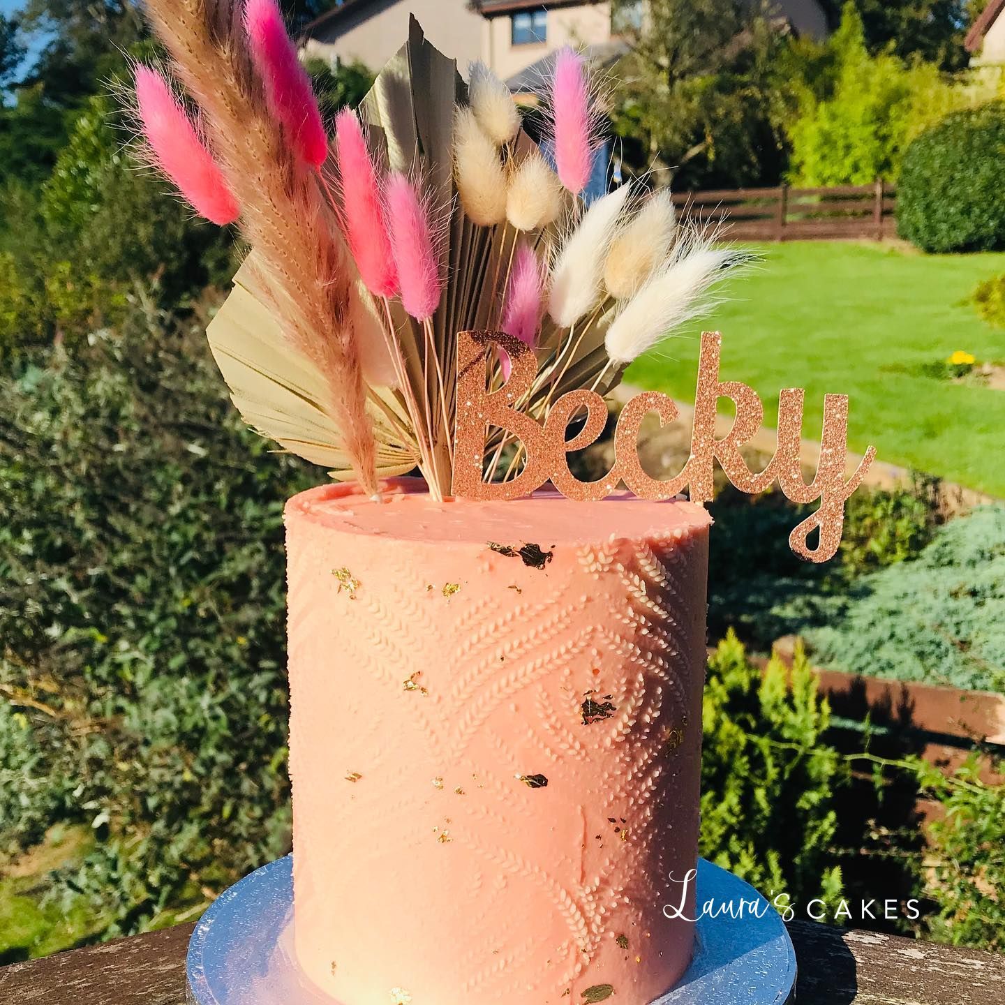 Celebration cake: Feathers on top