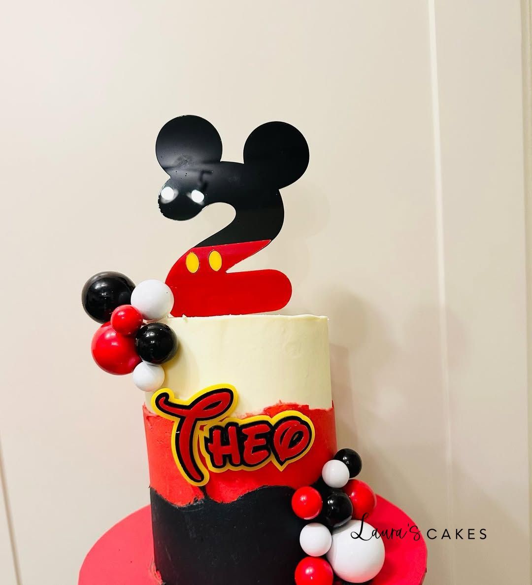Celebration cake: Mickey mouse cake topper